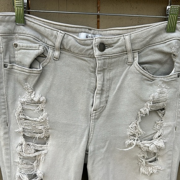 Guess Jeans Vintage 90's Y2k Distressed Sexy Curve Punk Rocker Sz 30 - Picture 3 of 9
